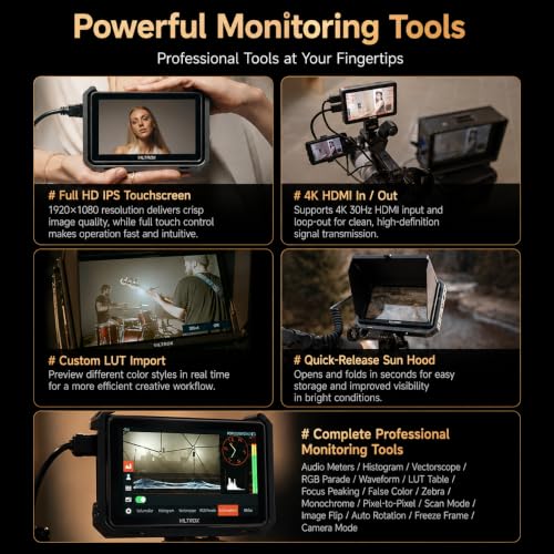 Image of VILTROX DC-X2 6-Inch 2000 Nits Field Monitor, 4K30 HDMI Touchscreen, 3D LUT