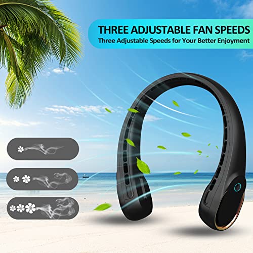 Kidee Neck Fan, Portable Bladeless Neck Fans, Personal Rechargeable Fan For Men Women, 4000Mah Usb Wearable Neck Fan, Upgraded Cooling Air Volume #TOP1