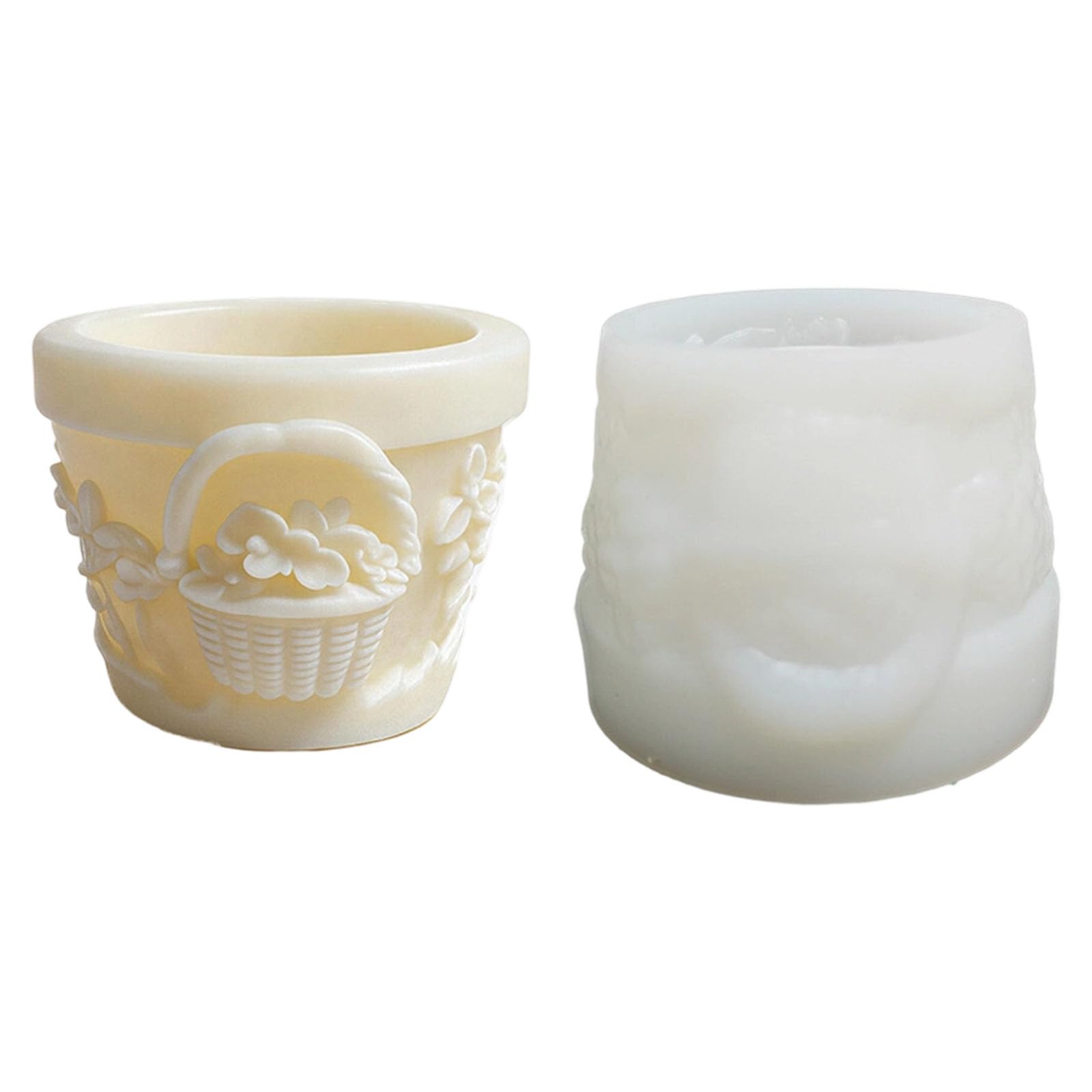 Jazuaiao Small Embossing Flowerpot Silicone Mold Food Grade Silicone For Container Soap Flowerpot Chocolate Cake Baking Vase Molds