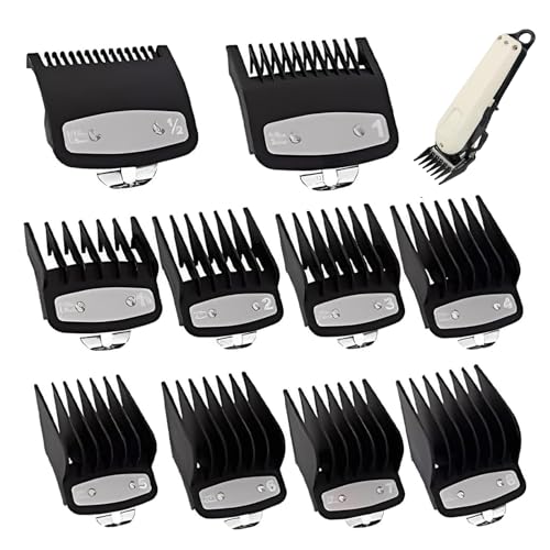 VYNZOR 10 Pièces Peignes de guidage de tondeuse à cheveux,Tondeuse à Cheveux Limite Peignes pour Sabot Cheveux,Guide ensemble peigne Compatible Wahl,Accessoires...