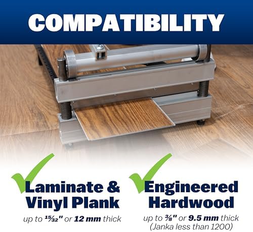 MARSHALLTOWN Ultra-Lite Flooring Cutter 13", Assembled in USA, Cuts Vinyl Plank, Laminate, Engineered Hardwood, Siding, and More - Honing Stone Included - 5
