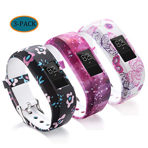 Compatible with Garmin Vivofit JR Bands for Kids, Colorful Adjustable Silicone Replacement Bands