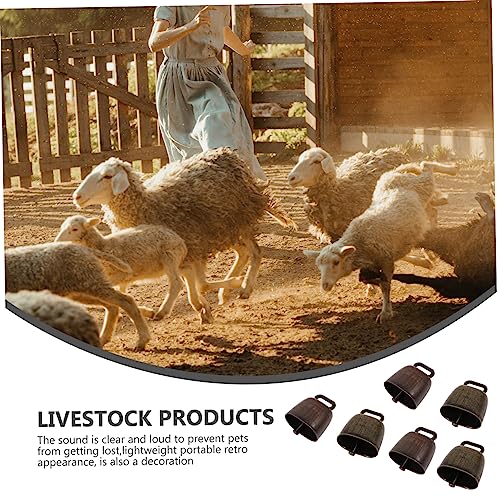Amosfun 10 Pcs Sino De Vaca De Metal Sinos Sino De Ovelha Enfeites De Sino De Natal Sino De Pastagem