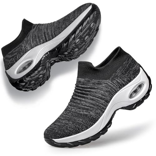 Chaussures de marche orthopédiques anti-chocs Raoendis coussin d'air gris