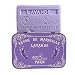 Freesens - Savon de Marseille Bar Soap, Lavender, Metal Box, Made in France, 100gr