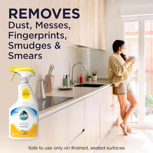 Image of Pledge pH-Balanced Multisurface Cleaner Spray for Everyday Care,Fresh Citrus Scent,25oz,(Pack of 6)