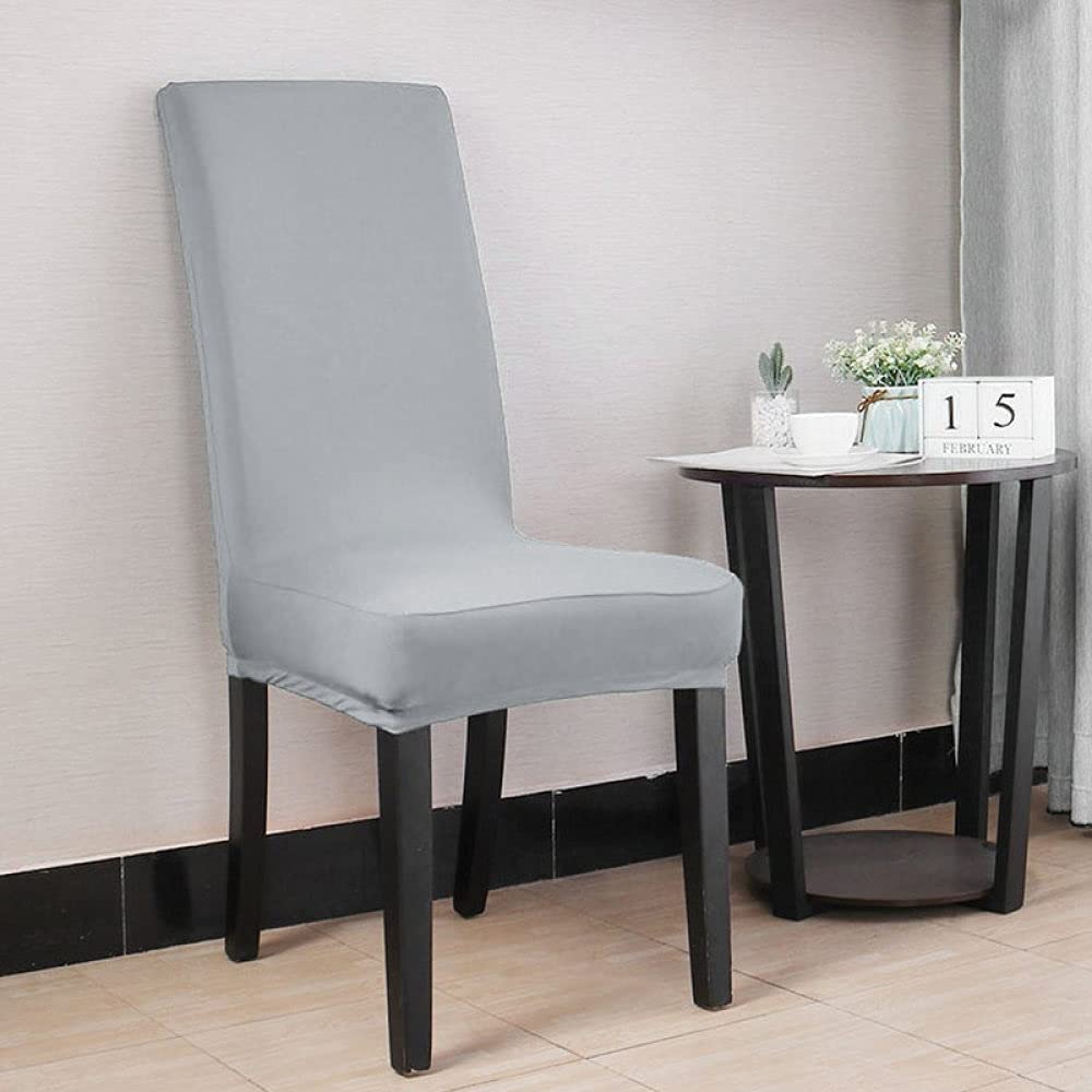 Funda elástica para silla de comedor, cocina, banquete, 4 unidades, color negro
