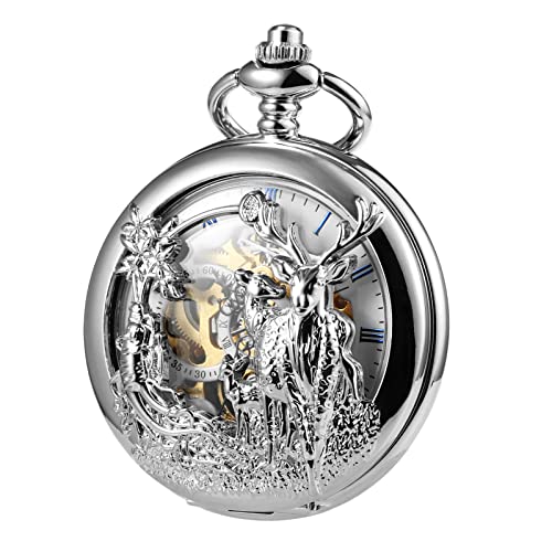 Reloj de bolsillo mecánico para hombre regalo de cumpleaños y aniversario