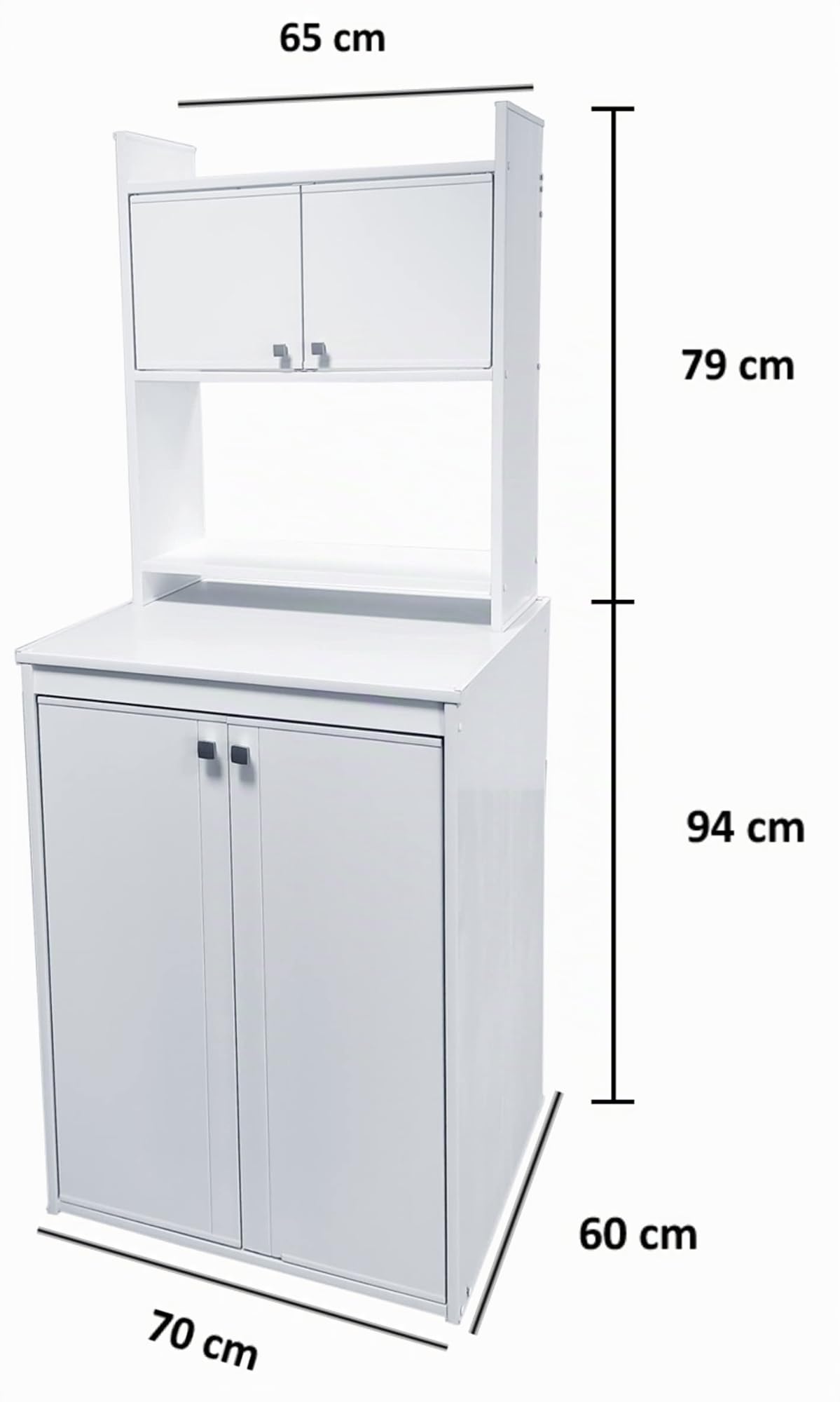 Negrari Mobile coprilavatrice con scaffale portaoggetti, Resistente all'umidità, Kit di fissaggio a muro incluso, Interno e Esterno, L70 x P60 x H94, Bianco | Resistente all'Umidità, Kit di Fissaggio a Muro Incluso, Interno e Esterno, L70 x P60 x H94, Bia