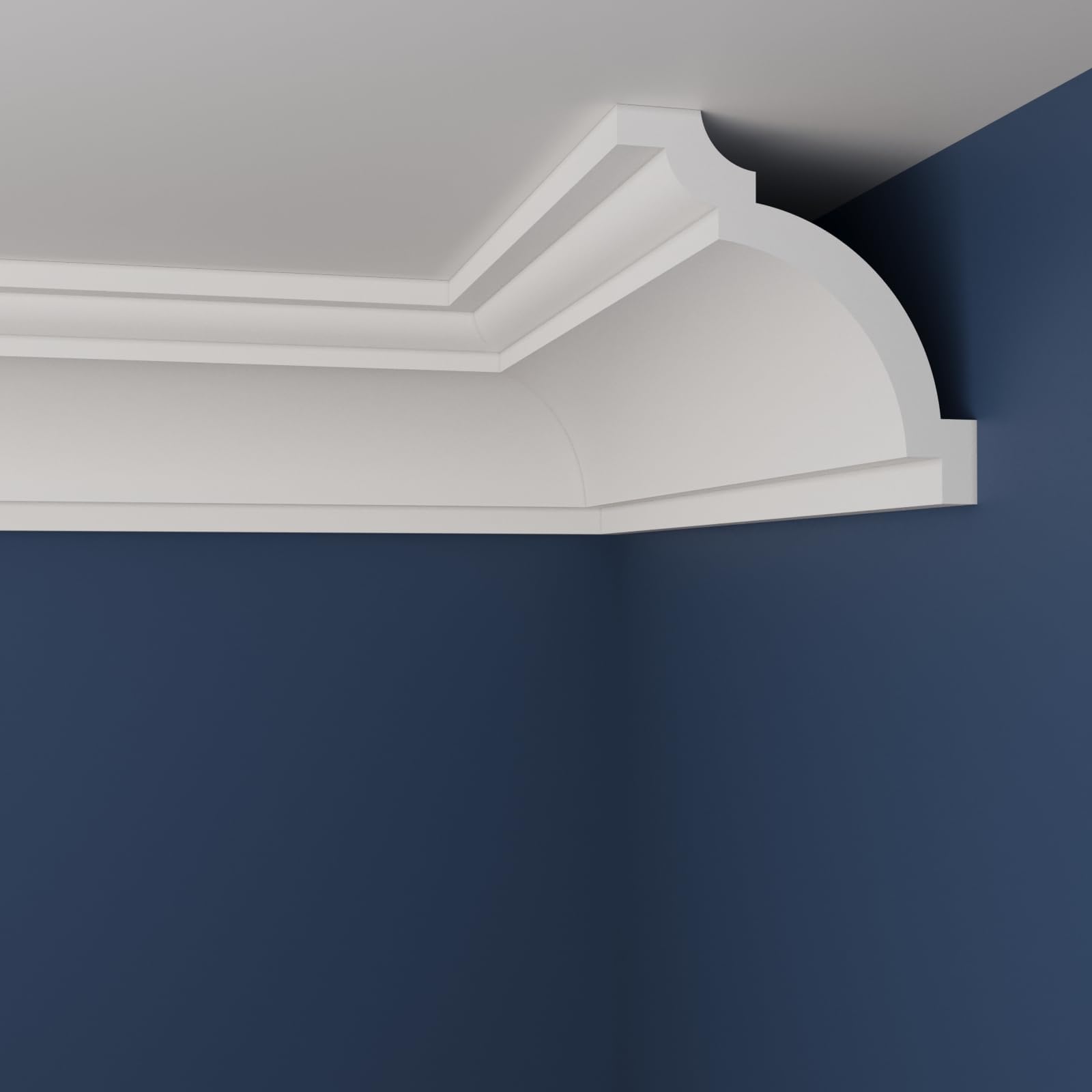Premium XPS Coving Cornice – Lightweight Decorative Coving for Ceilings, Durable Cornice Moulding Trim, Paintable XPS Ceiling Coving for Modern Home Interiors (WM10, 30 Meters)