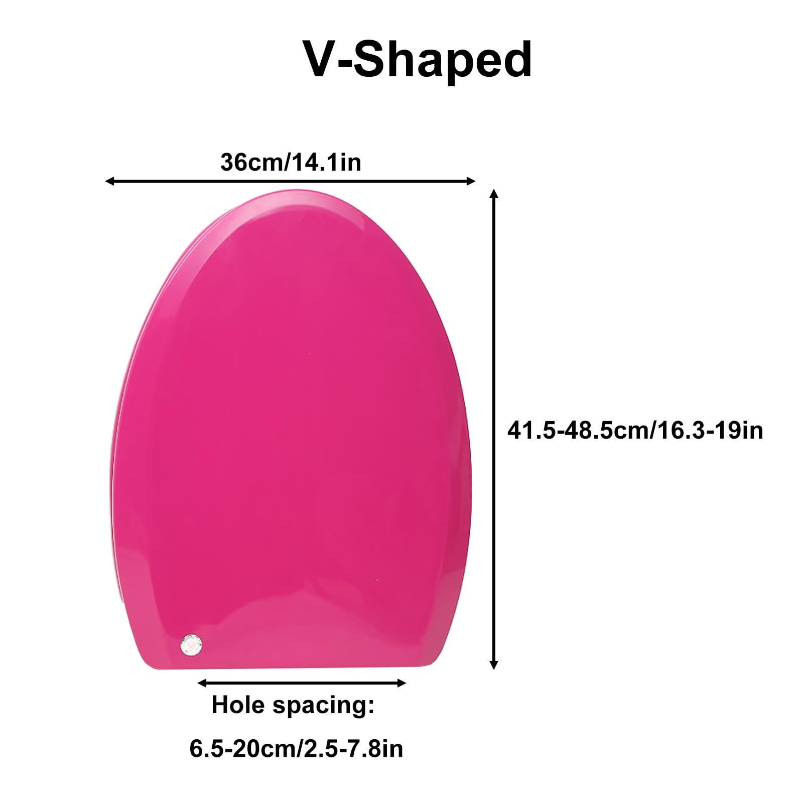 Kolorowa deska sedesowa, wolnoopadająca, szybkozłączka, materiał PP, łatwa do czyszczenia, pasuje toalet w kształcie litery U/V(Red,V-shape)