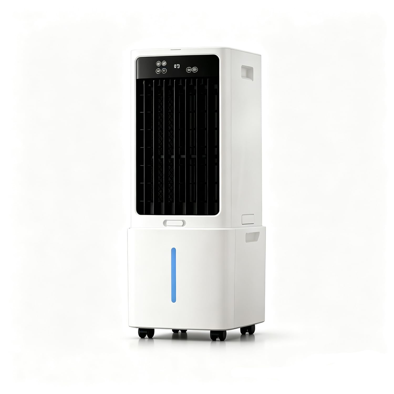 GYLRFA Portable 25L Evaporative Swamp Cooler with Remote Touch Screen, 6.8m/s Wind Sleep Mode 12H Timer Rolling Cooler for Bedroom Office