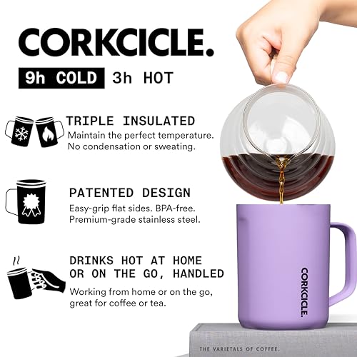 Corkcicle Origins Neon Lights Travel Coffee Mug, Triple Insulated Stainless Steel Cup for Hot Drinks, Spill Proof, Reusable - Image 4