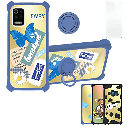 Aroepurt Funda para LG K62 Funda Compatible con LG K62 Case Carcasa [con 9H Dureza HD Protector Pantalla] PC + Silicona Soporte DJL-HDX