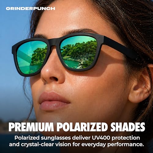 Image of grinderPUNCH Womens Polarized Sunglasses UV400 Protection Classic Retro Driving Sun Glasses Trendy Fashion Shades