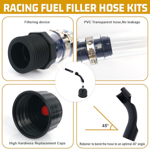 Image of Racing Fuels Filler Hose & Cap Kit fit VP Racing Fuel Jug 5.5 Gallon, 2Pcs