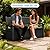 TimberAura 80 Gallon Outdoor Storage Bench, Heavy Duty Deck Box with Stripe Texture, Waterproof Resin Patio Seating for Cushions & Garden Tools, Lockable, 2-Person Capacity, 51"x 24"x 35", Black