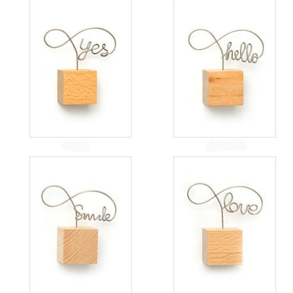 MOBYGKFY Memo Clip Stand Note Holder Desktop Message Decoration Photo Stationery Paper Folder