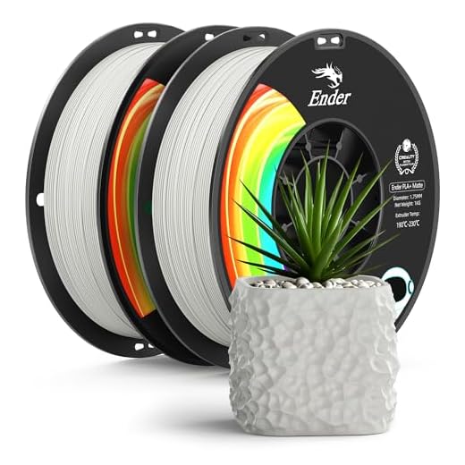 Creality Matte PLA Plus Filament 1.75mm, Low Warping, Minimal Layer Lines, Dimensional Accuracy +/- 0.02mm, 2kg (4.4lb) 3D Printer PLA+ Filament Bundle, Matte White (2 Pack)