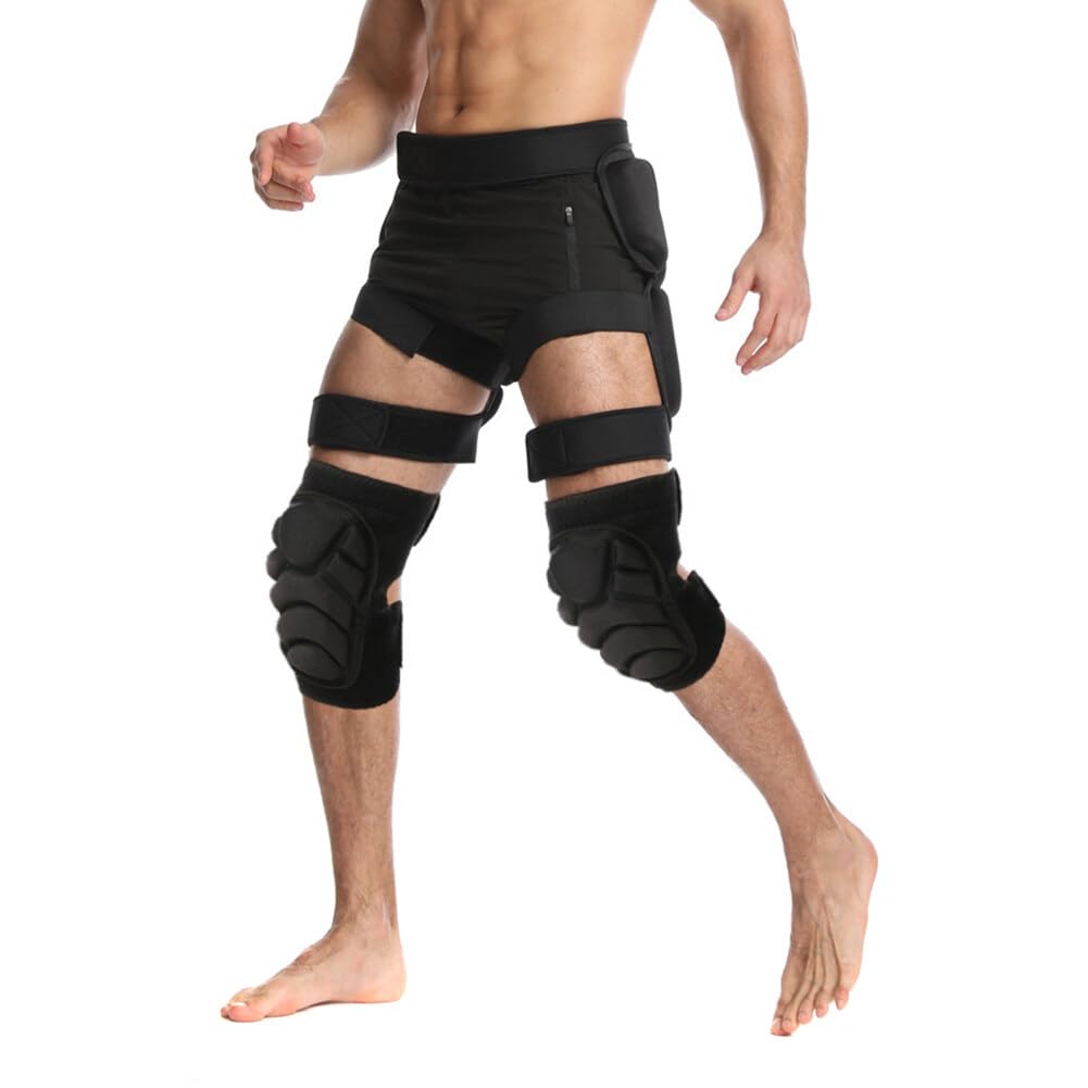Pantaloncini protettivi resistenti all'usura unisex comodi traspiranti antiurto Mutande da ciclismo Imbottitura 3D Protezione anca da impatto per pattinaggio Snowboard Sci Pattinaggio a rotelle Bici
