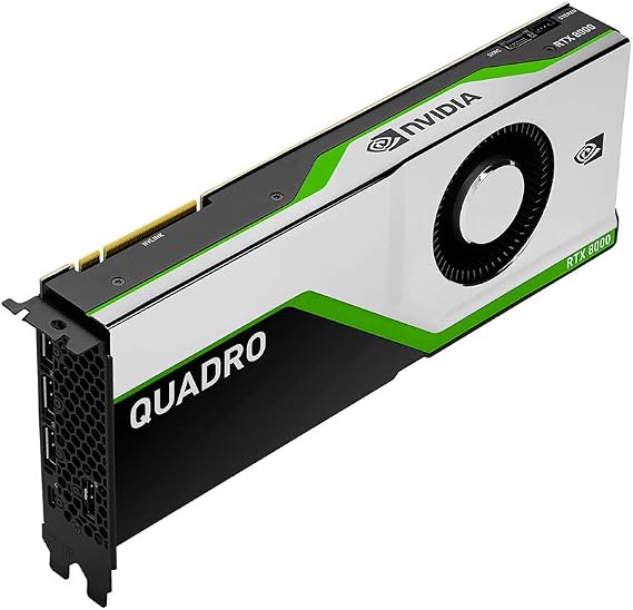 PNY NVIDIA Quadro RTX 8000, Black, Green, Silver (VCQRTX8000-PB)