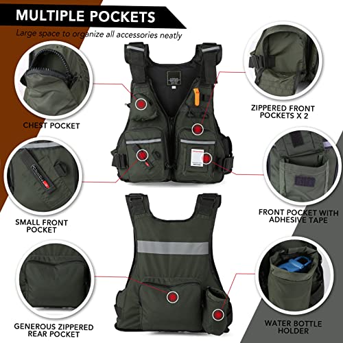 Fly Fishing Vest, Lightweight Breathable Fishing Jacket for Sailing Boating Kayak Bass Fishing3