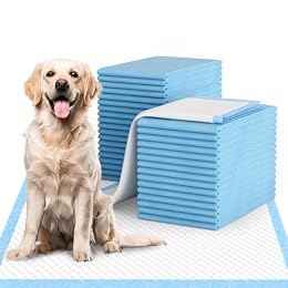 IMMCUTE Dog Pee Pads Extra Large 28"x34", X-Large Training Puppy Pee Pads Super Absorbent & Leak-Proof, XL Disposable Pet Piddle Pad and Potty Pads for Dogs, Puppies, Doggie (60 Count)