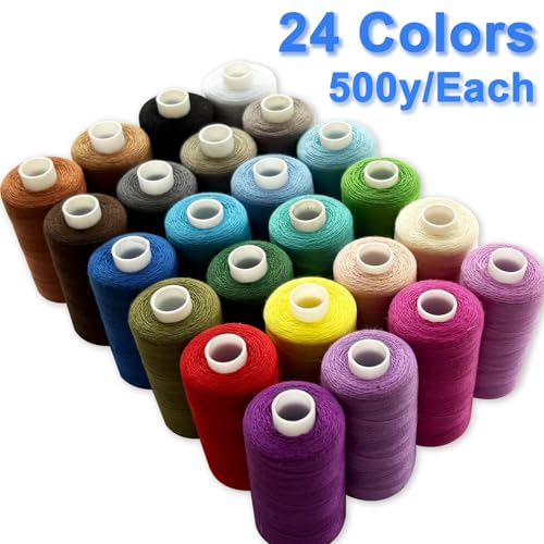 Set de Hilos para Coser - 24 colores surtidos de 500 yd cada uno miniatura 2