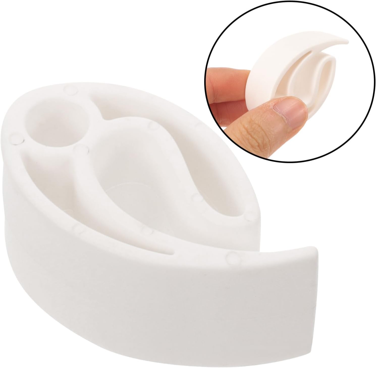 Compact Flying Disc Clip Holder, Portable White PE Outdoor Sport Accessory