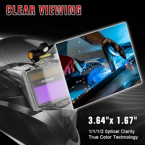 Image of TRQWH Welding Hood Auto Darkening Welding Helmet with Light True Color
