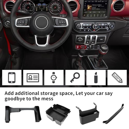 image for J Y Duo Upgraded 4 Pcs Center Console Organizer Combo Kit Interior Acc