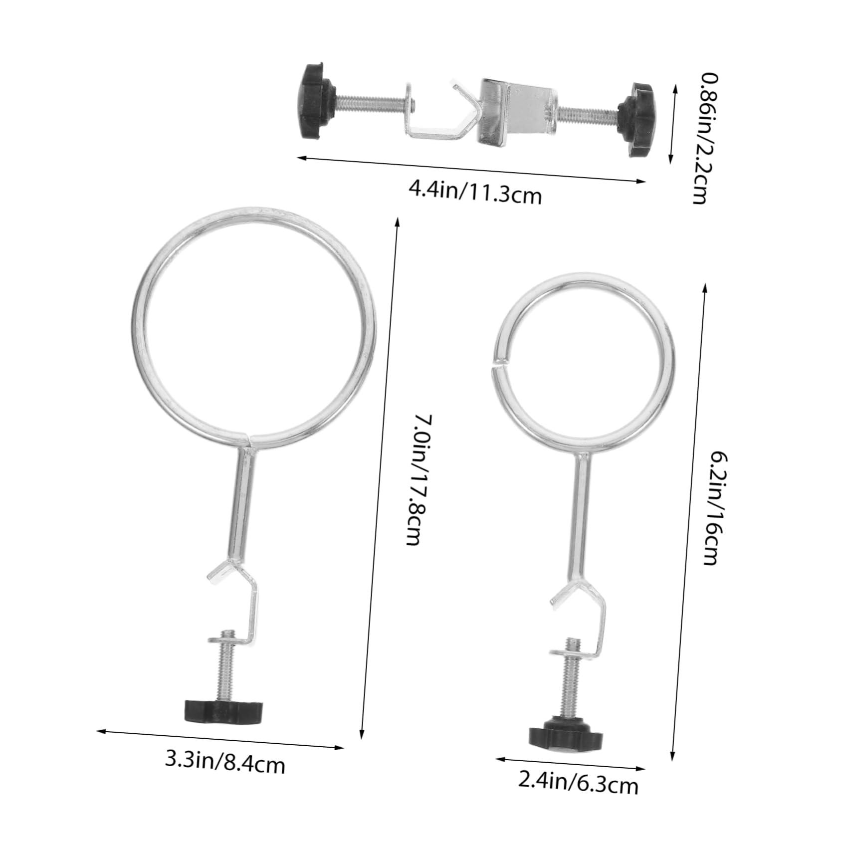 MUCKLILY 3pcs Flask Clamp Laboratory Tripod Chemistry Stand Measuring Beakers Graduated Beaker Beakers for Burner Stand Laboratory Stand Flask Beaker Clamp Iron