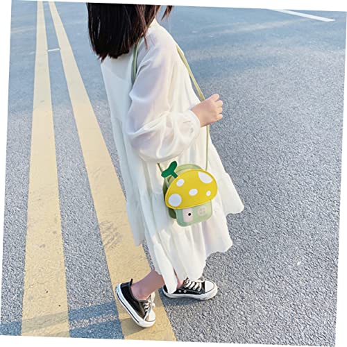 NOLITOY 1pc Pu Material Boys and Girls Mushroom Tote Bag Coin Purse Crossbody Purse for Boys Girls4