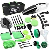 Bulexy 26Pcs Car Detailing Brush Set, Car Cleaning Kit with High Power Handheld Vacuum Car Detailing
