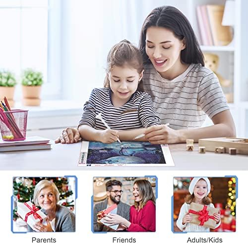 MXJSUA Diamond Painting Flowers Kits, 5D Diamond Painting Kits for Adults Beginner Lotus, 5D Diamond Art Flower Kits Adults, Diamond Picture Arts Butterfly and Lotus Gem Arts 30x40 cm for Decoration