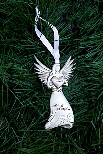 Beautiful Silver Finish Metal Angel With Sentimental Beyond Blessed Poem For Sister #TOP3