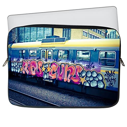 Image of TheSkinMantra Chain Laptop Sleeve Bag Compatible with Laptop /Macbooks /Chrombook /Notebook /Zbook (14.1 Inch (Chain), Train)