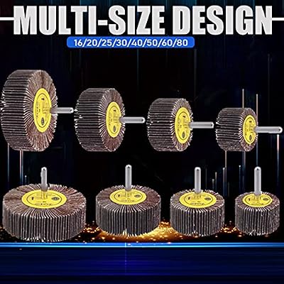 24 Pcs Abrasive Flap Wheel Sander Set, 80 Grit Aluminum Oxide Sanding Flap Wheel, 1/4 Shank Flap Wheel Sander for Drill, Die Grinder Flap Wheel for Remove Rust