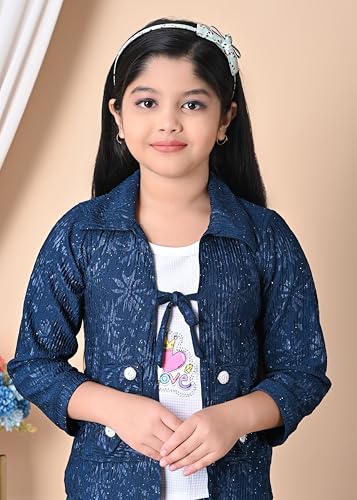 Image of Girls Sparkly Corduroy Co-ord Set, Jacket and Pants, Outfit, Formal Occasion Dress