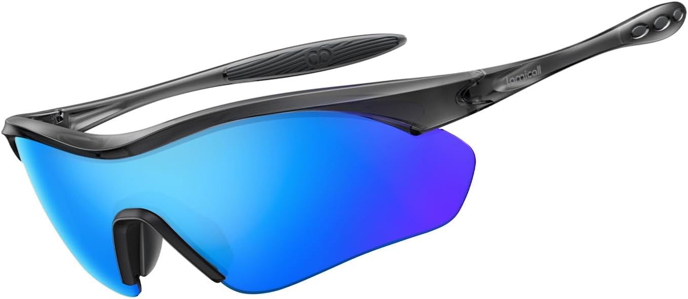 Lamicall 22g Polarized Sports Sunglasses - UV400 Protection Men Women Sun Glasses for Running Cycling Fishing Golf Driving