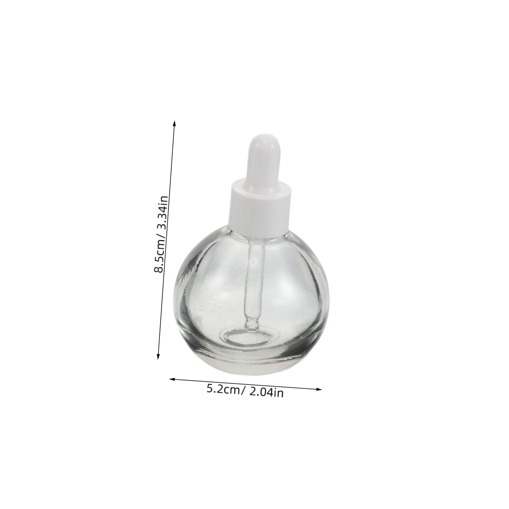 12 Piezas Frasco Gotero Esférico de Vidrio 30ml para Líquidos | Cierre con Piezas de Silicona y Plástico, Formato Vacío, Uso en Perfume y Cuidado Personal