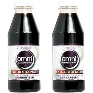 Omni Detox Cleanse Drink – Full Body Detox Juice – Grape Flavor – 100% Naturally Formulated Whole Body Detox System – Quick Body Cleanse Enriched with Vitamins & Minerals, 16 oz – Two Pack