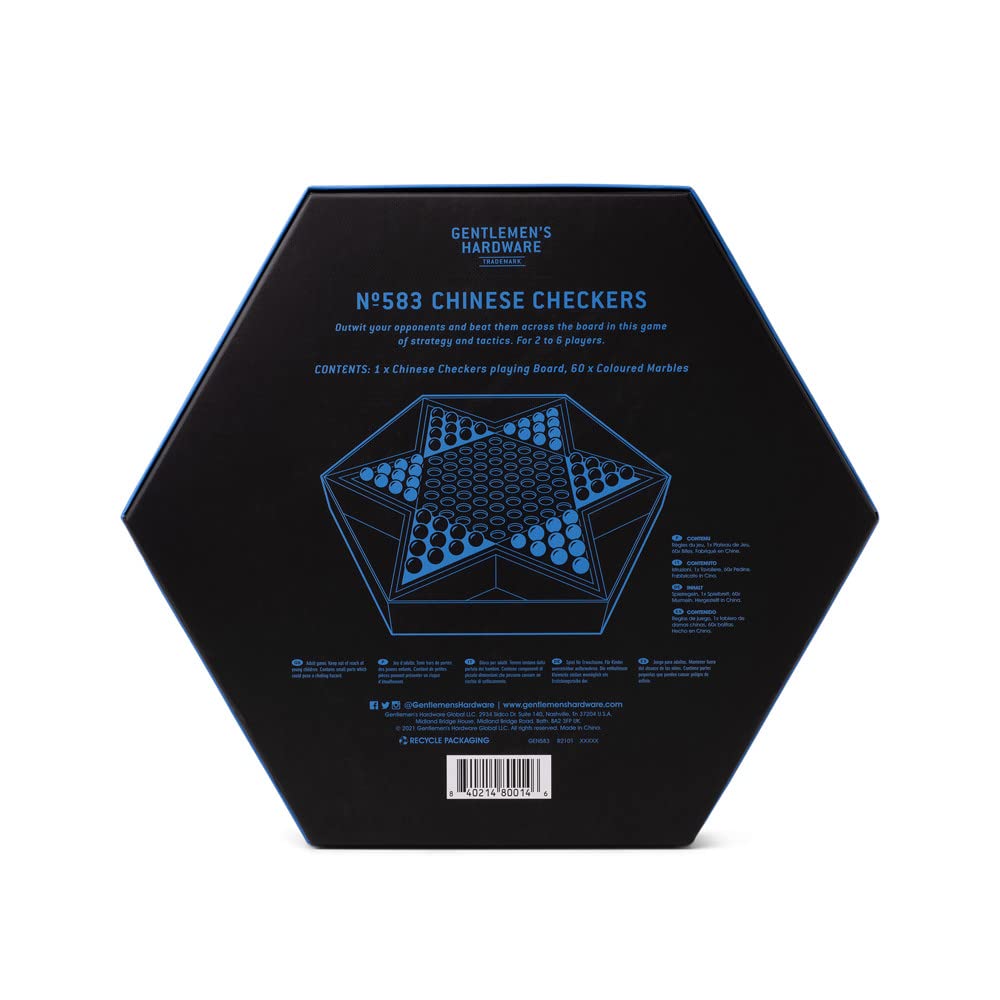 Amazon.com: Gentlemen's Hardware Classic Chinese Checkers Boxed