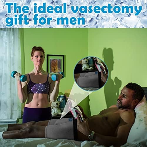 Janmercy 2 Pcs Vasectomy Underwear with 2 Custom Fit Ice Packs for Testicular Support and Pain Relief Vasectomy Support Snug Briefs Gift for Men Multicolored