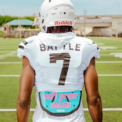 Battle Sports Novelty Football Back Plate Hard Shell Lower Back Protector with Contoured Foam for High-Impact Protection for Youth, Kids and Adults