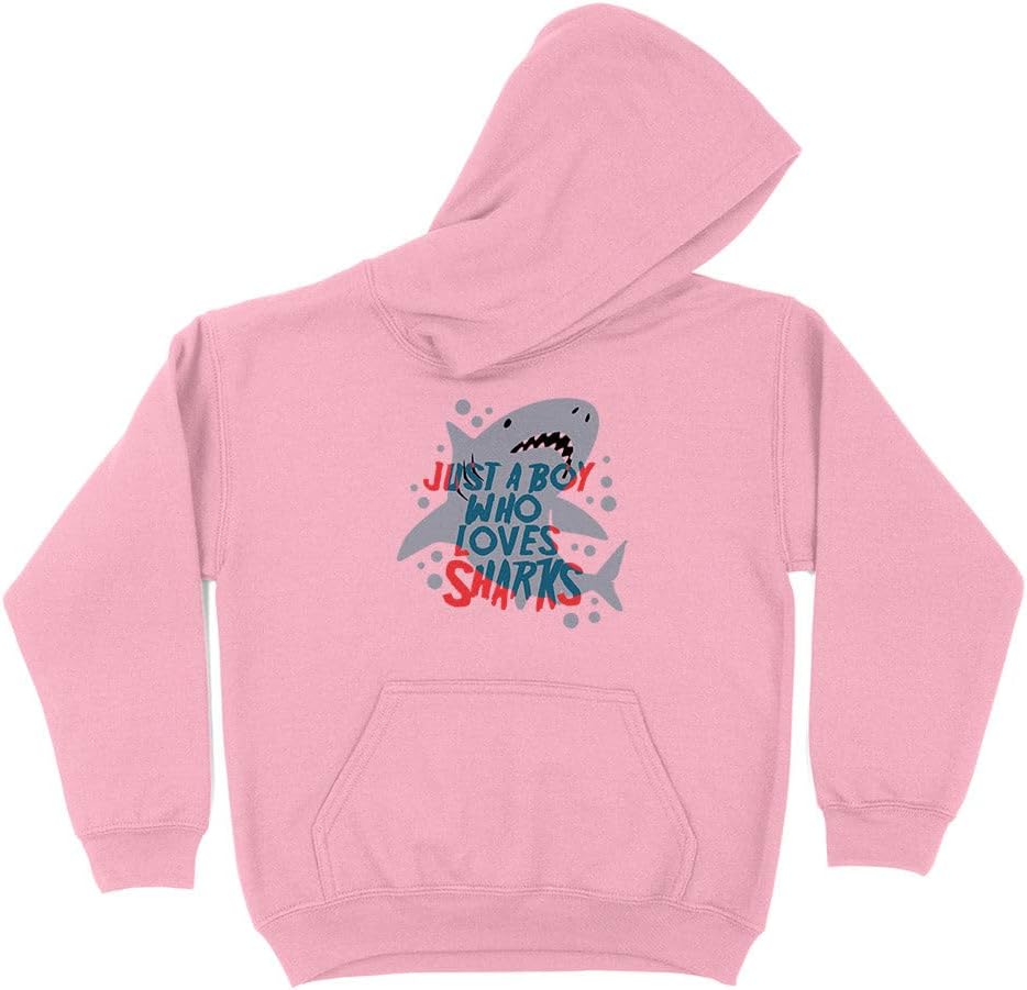 Just a Boy Who Loves Sharks Kids Hoodie Sweatshirt Youth