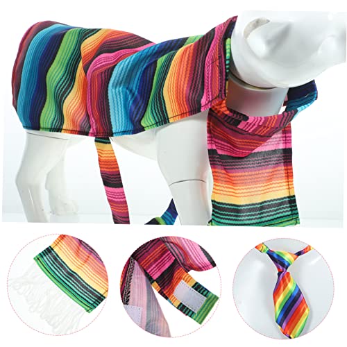 Disfraz poncho mexicano para perros Toyvian miniatura 7