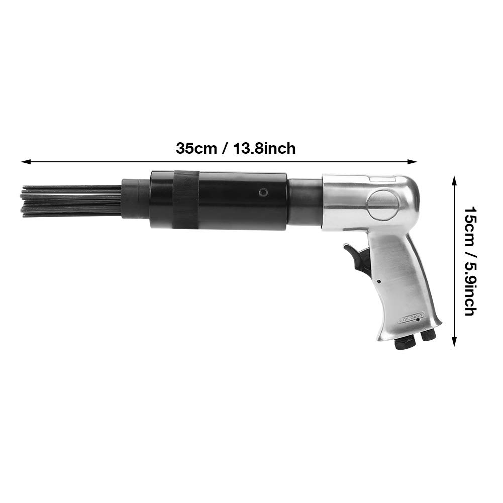 Dimensions of the Ejoyous Air Needle Scaler: 35 cm (13.8 inches) length and 15 cm (5.9 inches) height.