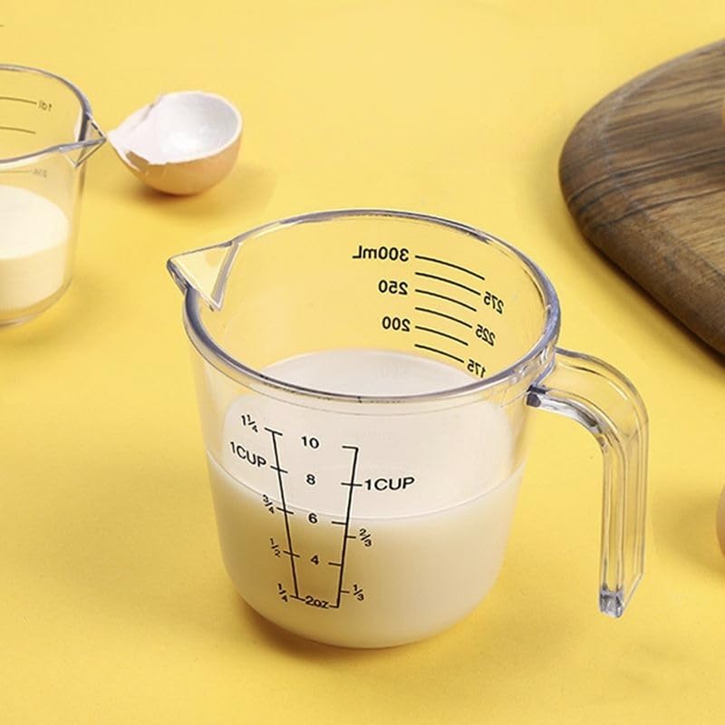 Set de 2 Vasos Medidores Plásticos Transparente con Pico miniatura 6