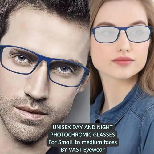 Image of Vast Photochromic Blue Cut Computer Glasses for Eye Protection | Zero Power Anti Glare & Blue Light Filter | UV Protect Specs for Men & Women| Frames| Cooling Glasses Lens